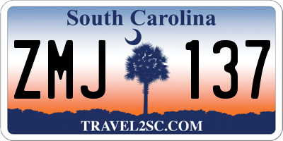 SC license plate ZMJ137