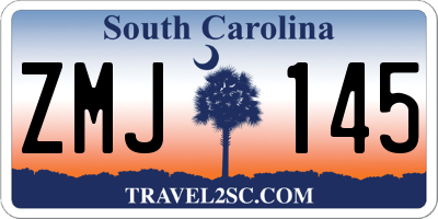SC license plate ZMJ145