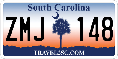 SC license plate ZMJ148