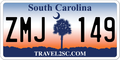 SC license plate ZMJ149