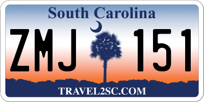 SC license plate ZMJ151