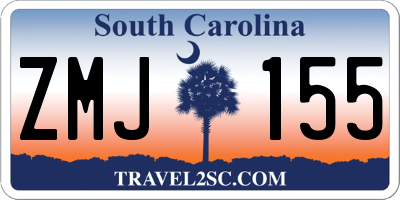 SC license plate ZMJ155