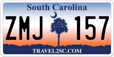SC license plate ZMJ157