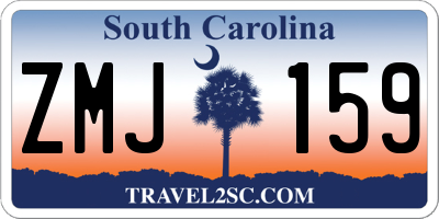 SC license plate ZMJ159