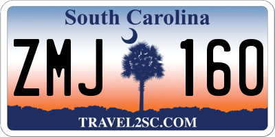 SC license plate ZMJ160