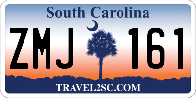 SC license plate ZMJ161