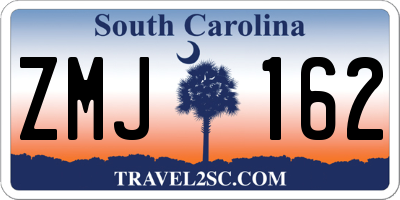 SC license plate ZMJ162
