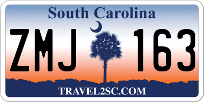 SC license plate ZMJ163