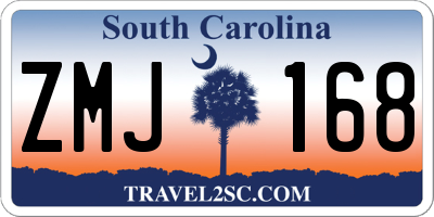 SC license plate ZMJ168