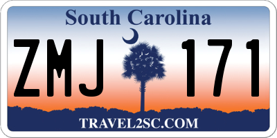 SC license plate ZMJ171