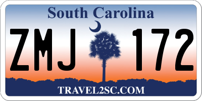 SC license plate ZMJ172
