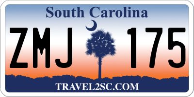 SC license plate ZMJ175