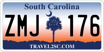 SC license plate ZMJ176