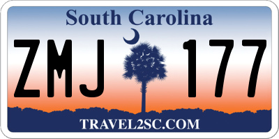 SC license plate ZMJ177
