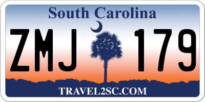 SC license plate ZMJ179