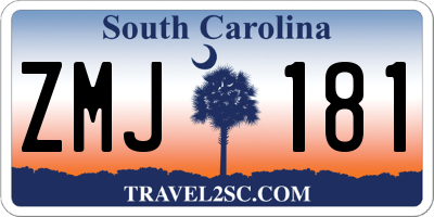 SC license plate ZMJ181