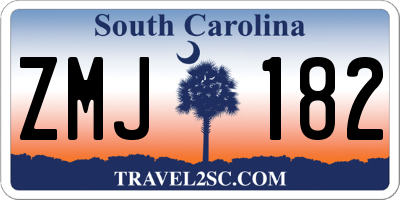 SC license plate ZMJ182