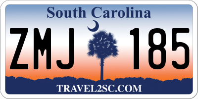 SC license plate ZMJ185