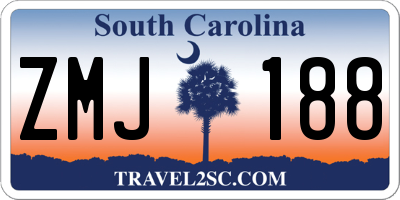 SC license plate ZMJ188