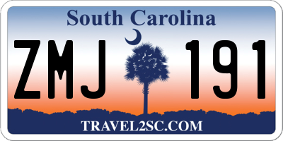 SC license plate ZMJ191