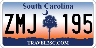 SC license plate ZMJ195
