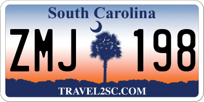 SC license plate ZMJ198