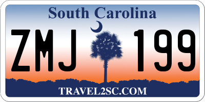 SC license plate ZMJ199