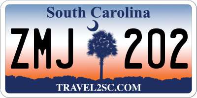 SC license plate ZMJ202