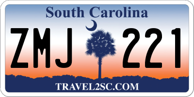 SC license plate ZMJ221