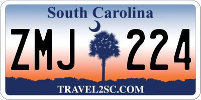 SC license plate ZMJ224