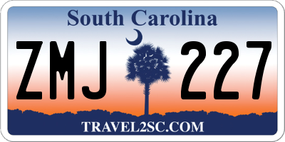 SC license plate ZMJ227