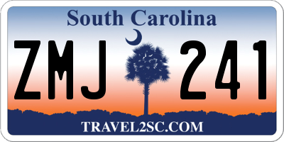 SC license plate ZMJ241