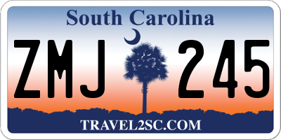 SC license plate ZMJ245