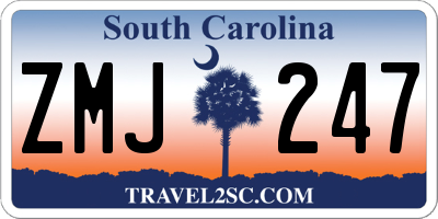 SC license plate ZMJ247