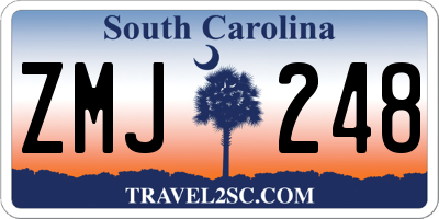 SC license plate ZMJ248