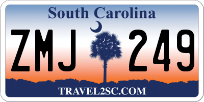 SC license plate ZMJ249