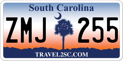 SC license plate ZMJ255