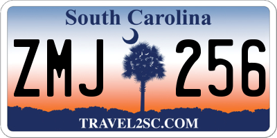 SC license plate ZMJ256