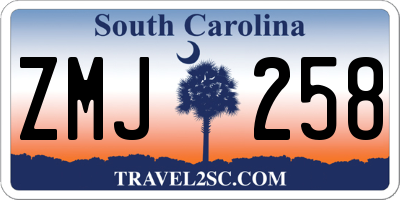 SC license plate ZMJ258