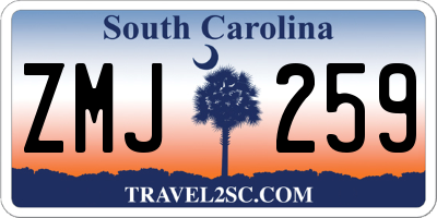 SC license plate ZMJ259