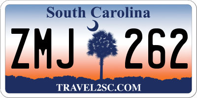 SC license plate ZMJ262