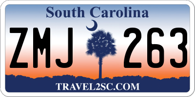SC license plate ZMJ263
