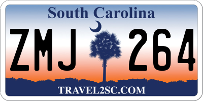 SC license plate ZMJ264