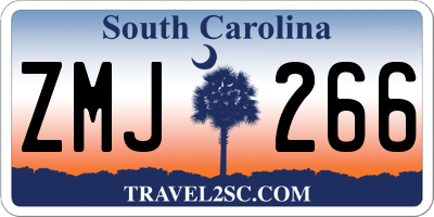 SC license plate ZMJ266