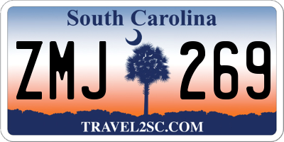 SC license plate ZMJ269
