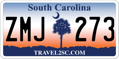SC license plate ZMJ273