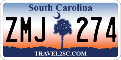 SC license plate ZMJ274