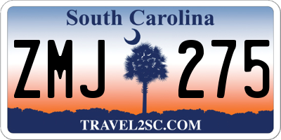 SC license plate ZMJ275