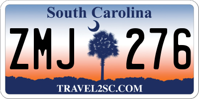 SC license plate ZMJ276