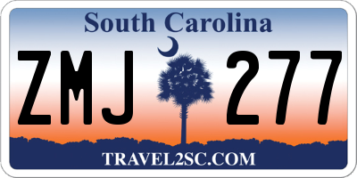 SC license plate ZMJ277